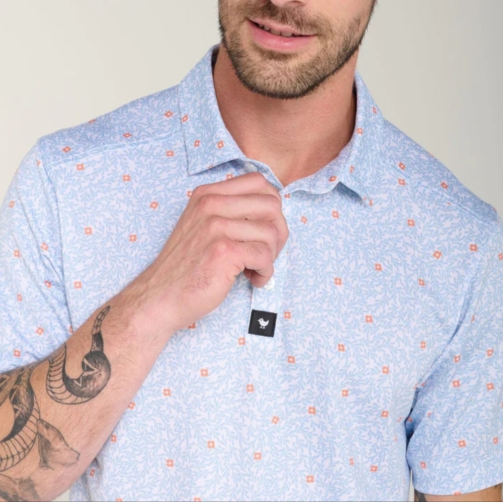 Bad Birdie Men's Snow Day Performance Polo - Picture 3 of 9
